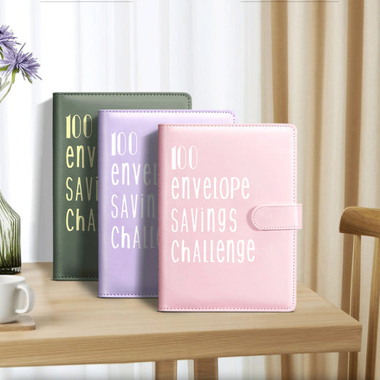 100 Day Challenge Loose leaf Notebook Couple's Savings Notebook Money Saving Envelope Budget Savings Notebook Notepad